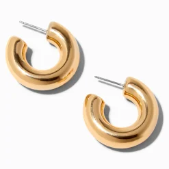 Créoles épaisses 30 mm couleur dorée