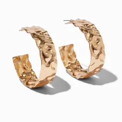 Créoles style froissé couleur dorée