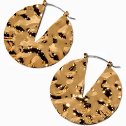 Créoles style froissé couleur dorée