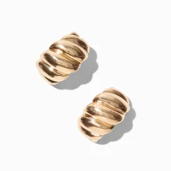 Créoles étoile croissant épais couleur dorée