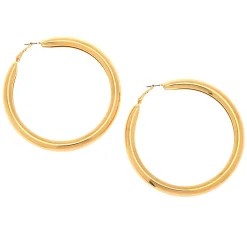 Créoles tube 80 mm couleur doré