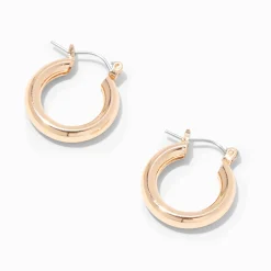 Créoles tubulaires 20 mm couleur dorée