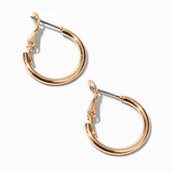 Créoles tubulaires 20 mm couleur dorée