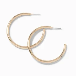 Créoles tubulaires 20 mm couleur dorée