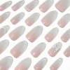 3D Bow & Glitter Stiletto Vegan Faux Nail Set - 24 Pack