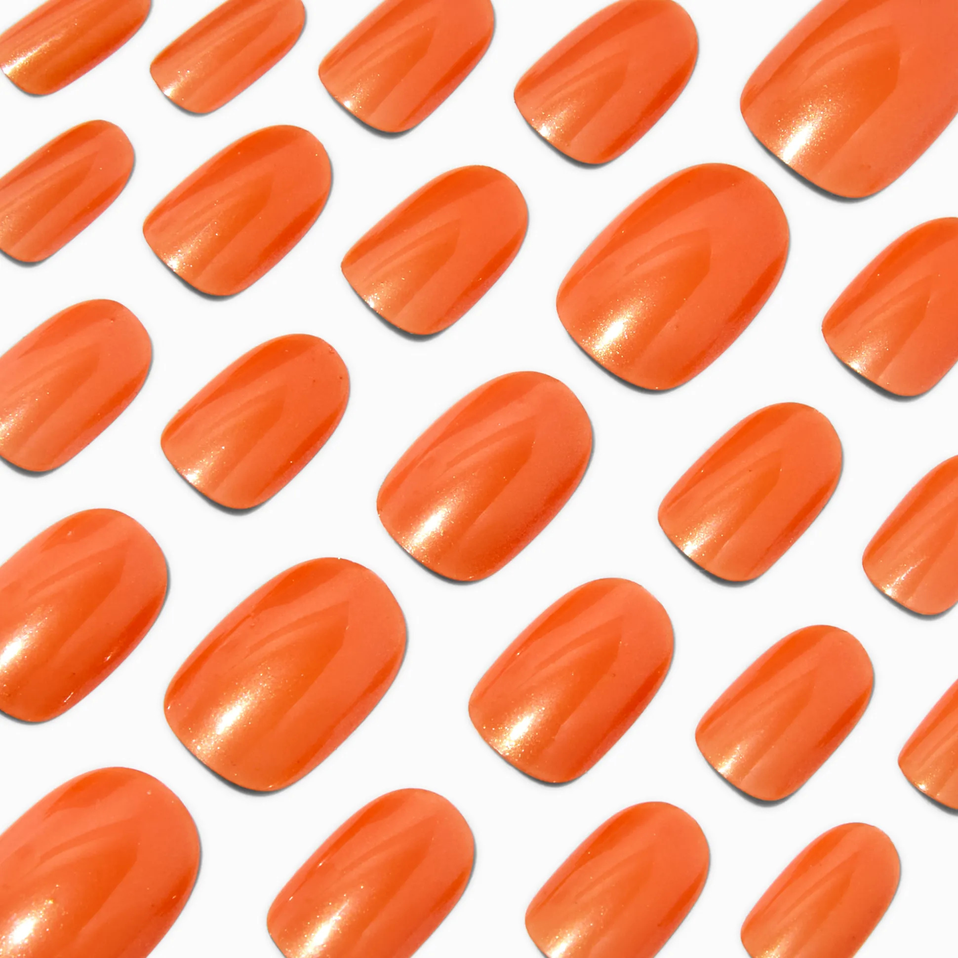 Dark Nude Glazed Medium Oval Vegan Faux Nail Set - 24 Pack