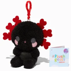 Décoration à clip pour sac en peluche axolotl noir 8 cm en exclusivité chez Claire’s #Plush Goals by Cuddle Barn®