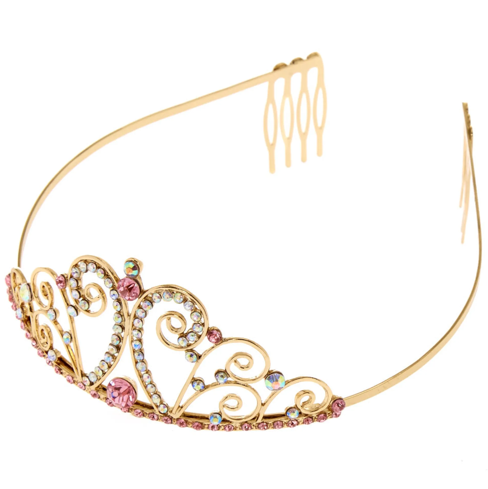 Diadème couleur doré et rose pour enfants