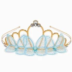 Diadème couleur dorée papillon bleu Claire's Club