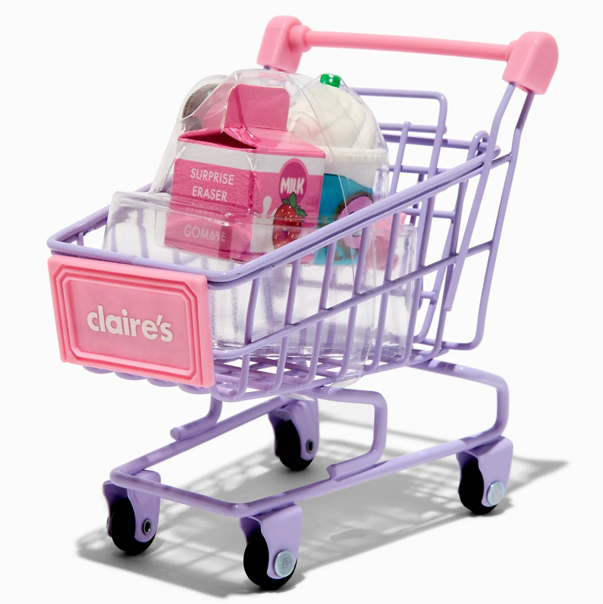 Ensemble d’articles de papeterie taille-crayons et gomme panier