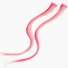 Extensions de cheveux synthétiques à clip avec dégradé rose - Lot de 2