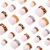 Faux ongles vegan autocollants carrés style French manucure imprimé animal - Lot de 24