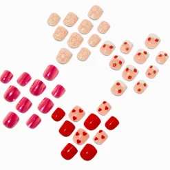 Faux ongles vegan autocollants fraise Claire's Club - Lot de 4