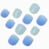 Faux ongles vegan autocollants dégradés bleus Claire's Club - Lot de 10