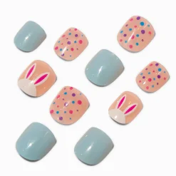 Faux ongles vegan autocollants lapin Claire's Club - Lot de 10
