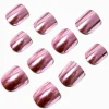 Faux ongles vegan autocollants couleur chromée roses Claire's Club - Lot de 10