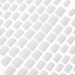 Faux ongles vegan carrés nuages blancs - Lot de 100