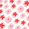 Faux ongles vegan squoval marguerite monochrome rose - Lot de 24