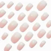 French Tip Ombré Medium Oval Vegan Faux Nail Set - 24 Pack