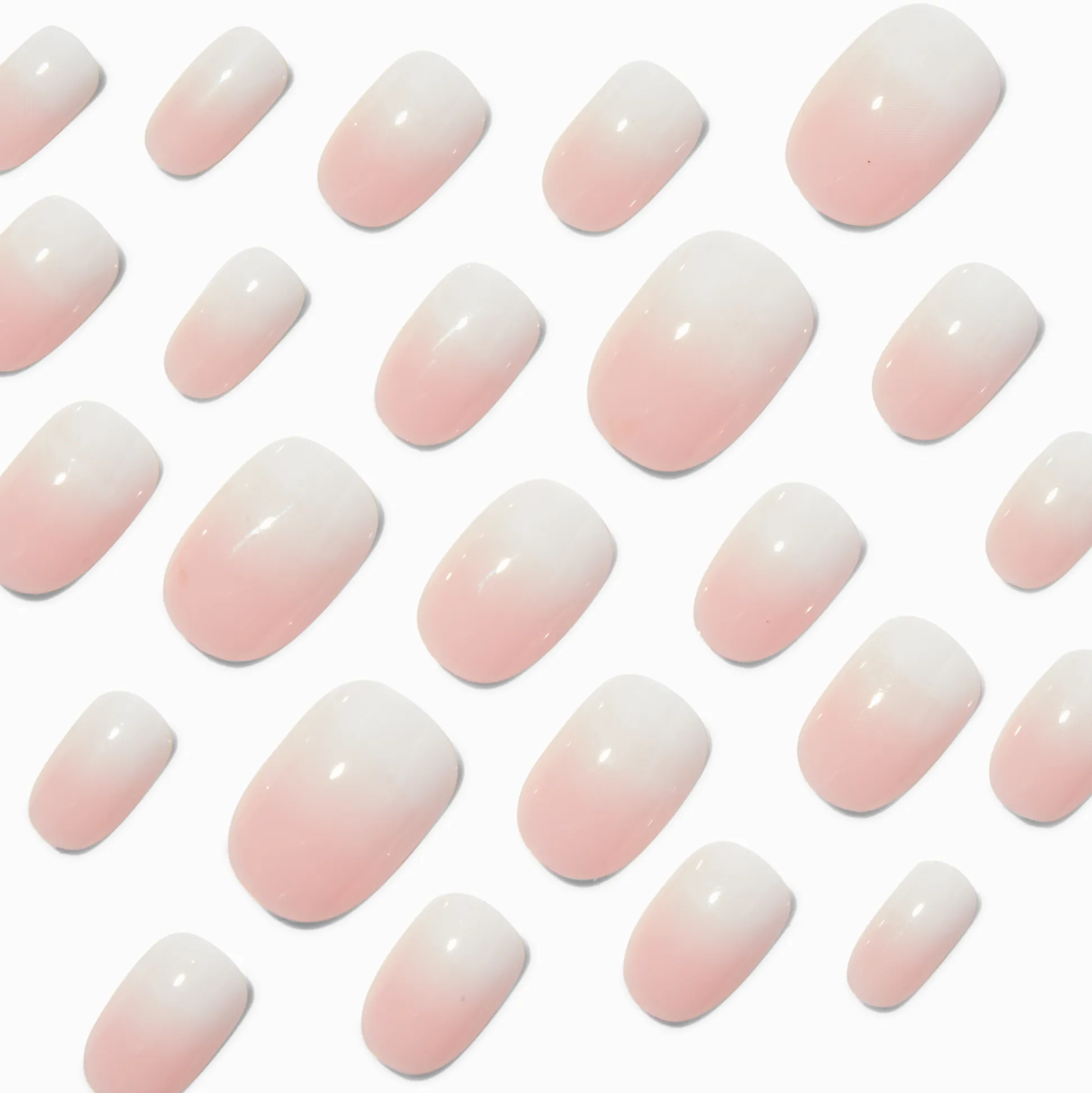 French Tip Ombré Medium Oval Vegan Faux Nail Set - 24 Pack