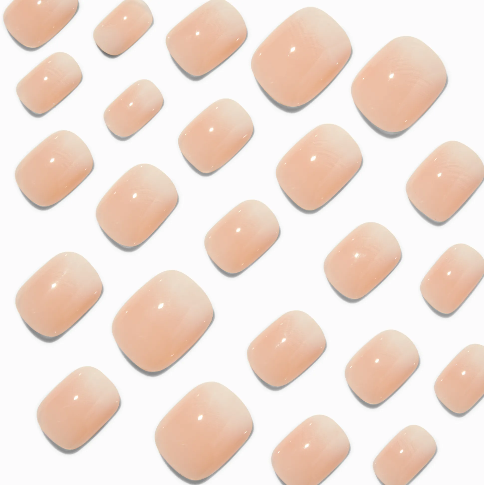 French Tip Ombré Squoval Vegan Faux Nail Set - 24 Pack
