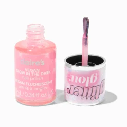 Glitter Glow Vegan Glow in The Dark Nail Polish - Pink