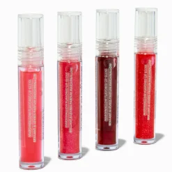 Gloss à paillettes rouges - Lot de 4