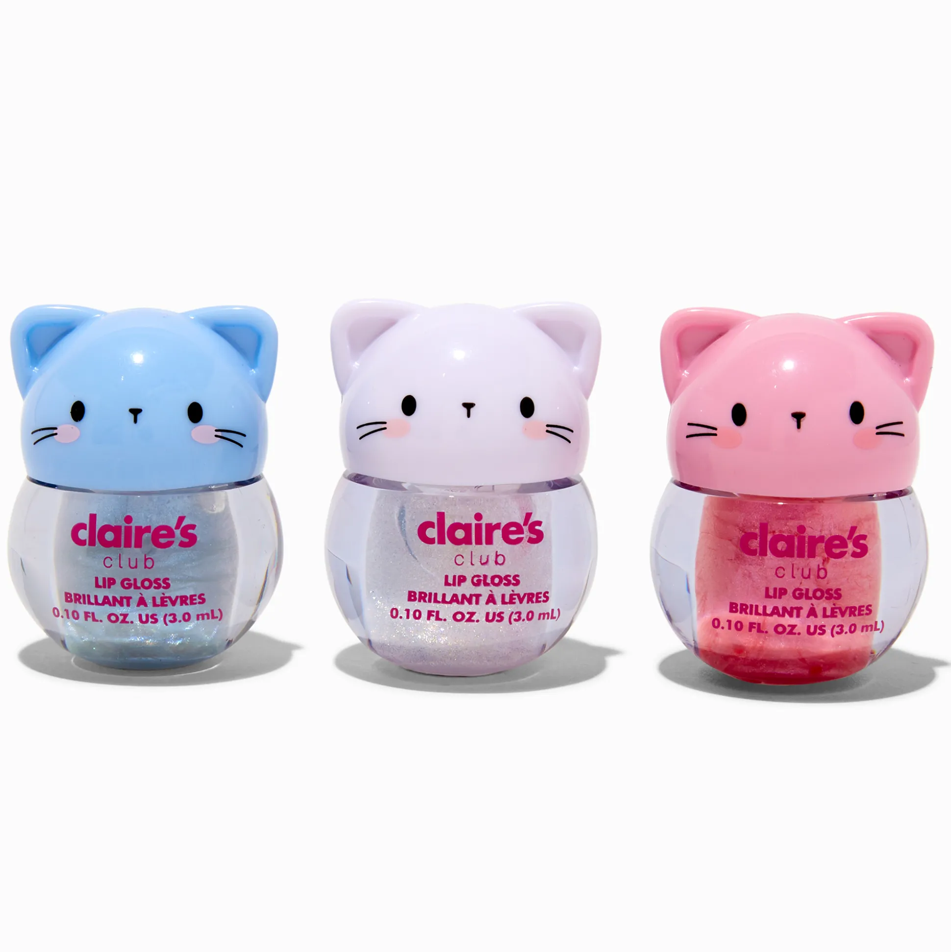 Gloss chat Claire's Club - Lot de 3