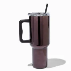 Gobelet à anse en acier inoxydable chromé noir