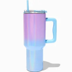 Gobelet à anse en acier inoxydable dégradé bleu et violet