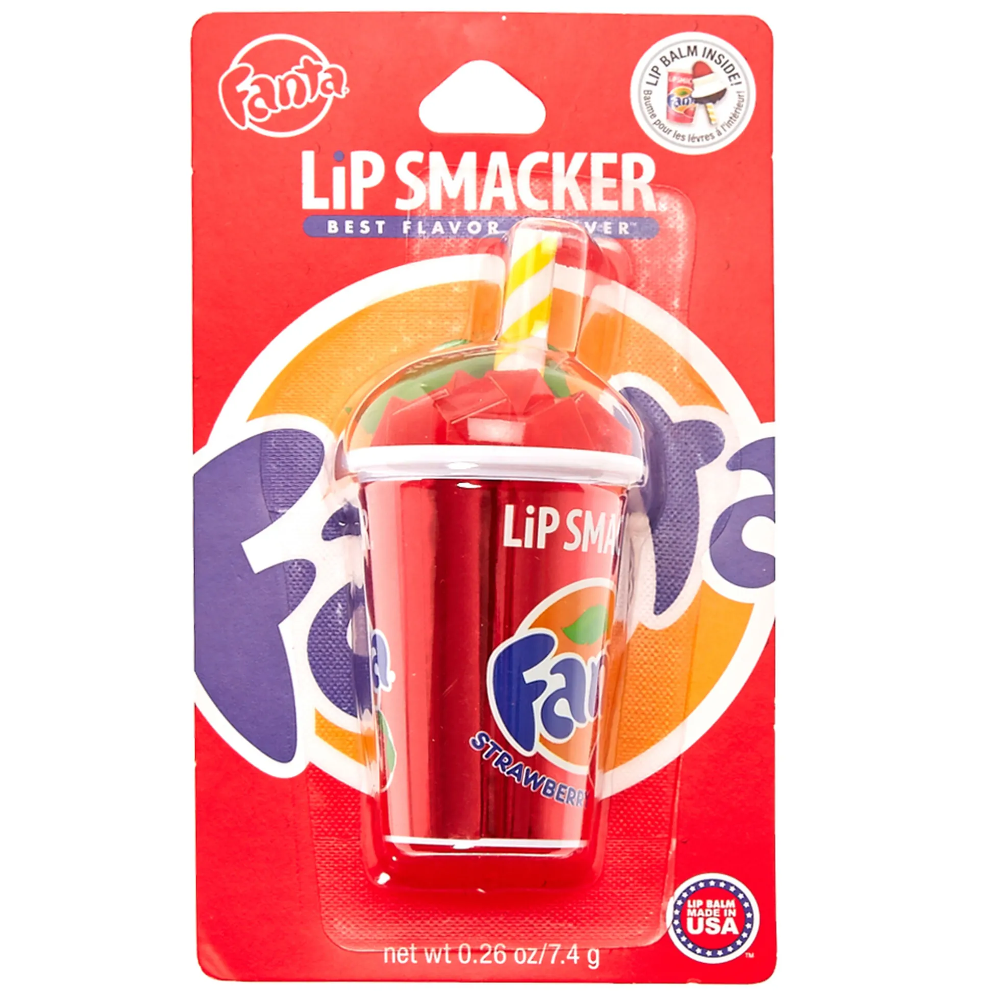 Gobelet baume à lèvre fraise Fanta® Lip Smacker®