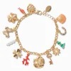 Gold-tone Beach Statement Charm Bracelet