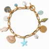 Gold-tone Beachy Charm Bracelet
