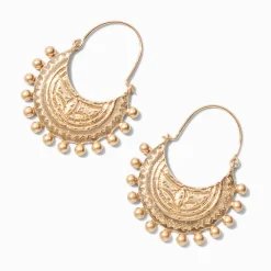 Gold-tone Boho Hoops