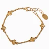 Gold-tone Clover Chain Bracelet