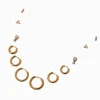 Gold-tone Cubic Zirconia Stud & Clicker Hoop Earring Stackables Set - 6 Pack