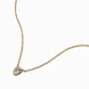 Gold-tone Cubic Zirconia Teardrop Pendant Necklace