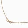 Gold-tone Mini Infinity Stackable Pendant Necklace