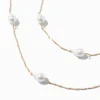 Gold-tone Pearl Multi-Strand Necklace