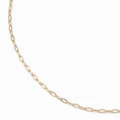 Gold-tone Small Paperclip Chain Necklace