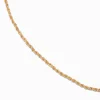Gold-tone Twisted Rope Short Chain Necklace