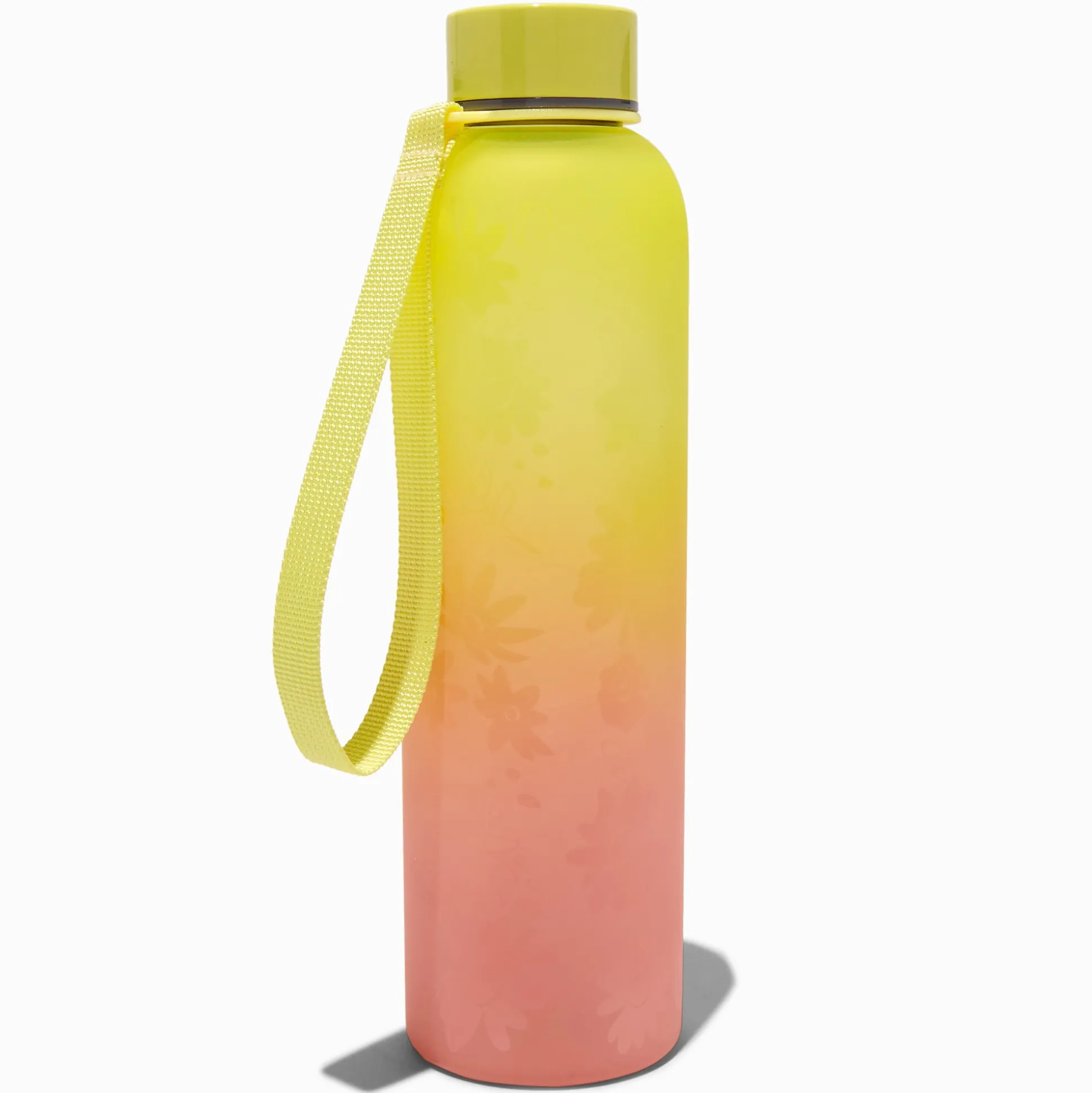 Gourde à fleurs avec dégradé jaune et orange