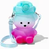 Gourde avec bandoulière oursons en gélatine Gummy Bears® rose et bleue