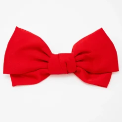 Grande barrette à nœud - Rouge