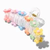 Grande pince à cheveux marguerite pastel transparente