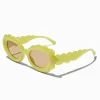 Green Puffy Wavy Sunglasses