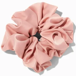 Gros chouchou rose tendre soyeux