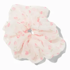 Gros chouchou satiné rose clair