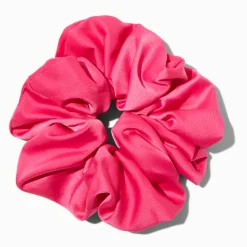 Gros chouchou satiné rose vif