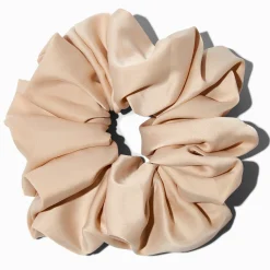 Gros chouchou soyeux couleur nude